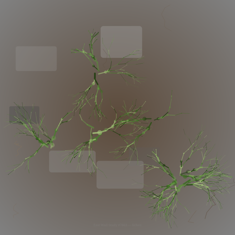 The Question Dissolves — lichen networks